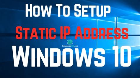 How To Configure Static Ip Address Windows