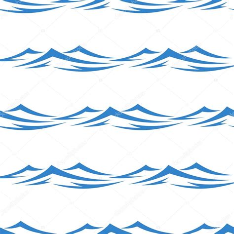 Undulating Waves Seamless Background Pattern Stock Vector Image By