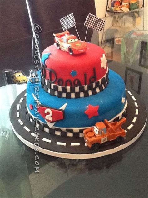 He loves trucks and diggers. Coolest Cars 2 Cake for a 2-Year-Old Boy | Birthday cake ...