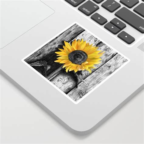 Sunflower Sticker By Ninaras93 White 3x3 Sunflower Home Decor