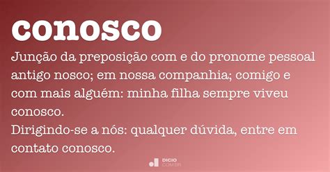 Conosco Dicio Dicionário Online De Português