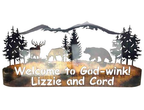 Mountain Wildlife Sign Sunriver Metal Works Creates Custom Signs For You