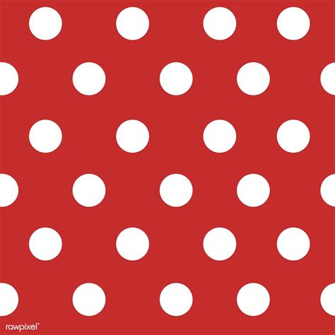 Red And White Seamless Polka Dot Pattern Vector Free Image By