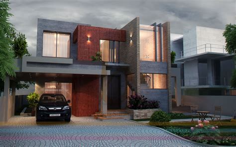 DHA Lahore 1 Kanal Modern Contemporary House Design 3D ... 91 house front design pakistani style attractive best 3d house.