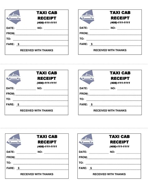 50 Free Receipt Templates Cash Sales Donation Taxi