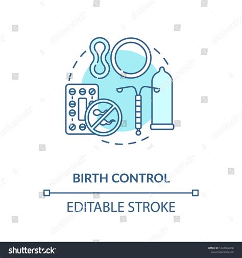 Birth Control Concept Icon Safe Sex Stock Vector Royalty Free