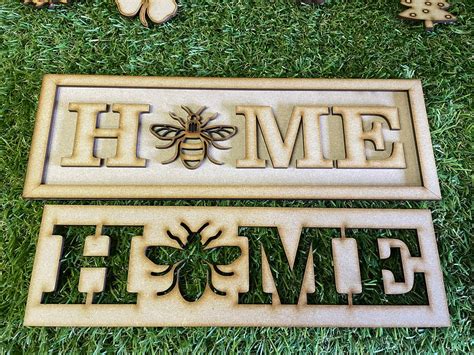 Home Plaque with Changeable Pieces - Manchester Laser Cuts