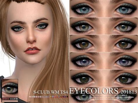 S Club Wm Ts4 Eyecolors 201813 Makeup Cc Queen Makeup Sims 4 Update