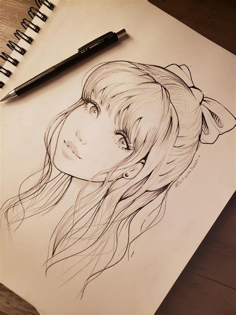 A Messy Hair Sketch 🤗 Drawing