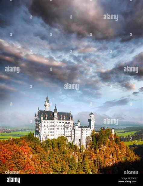 Famous Neuschwanstein Castle In Bavaria Germany Stock Photo Alamy