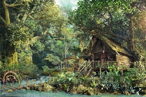 The House In The Forest By Giovani Magana Whimsical 3d Fantasy