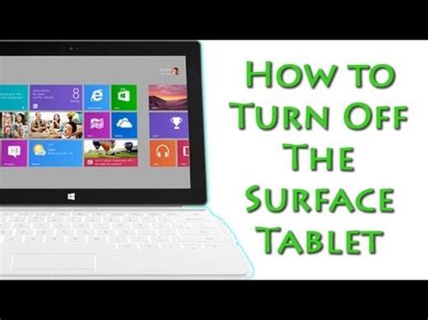 Turn firestick off from the settings. How to Turn Off the Surface Tablet - YouTube
