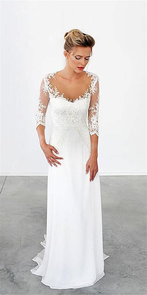 30 Simple Wedding Dresses For Elegant Brides Wedding Forward Simple Lace Wedding Dress