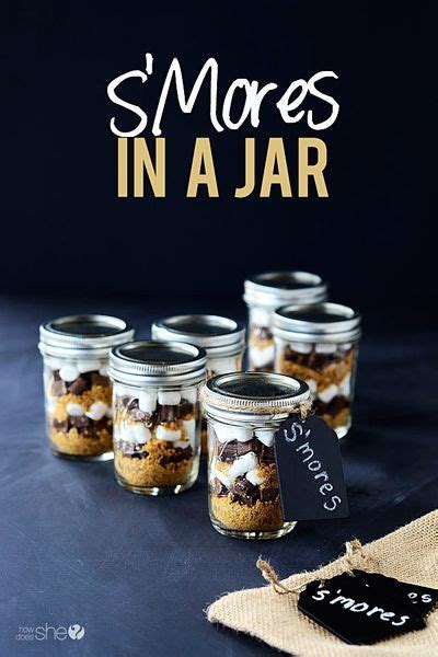 Smores In A Jar Recipe Mason Jar Desserts Mason Jar