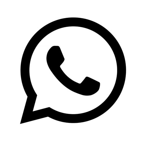 Social Media Whatsapp Black Logo Mobile App Icon Free Vector 2534047