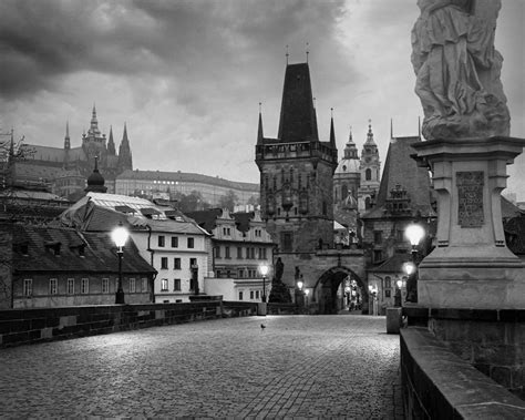 Charles Bridge Photo Prague Photography Black And White