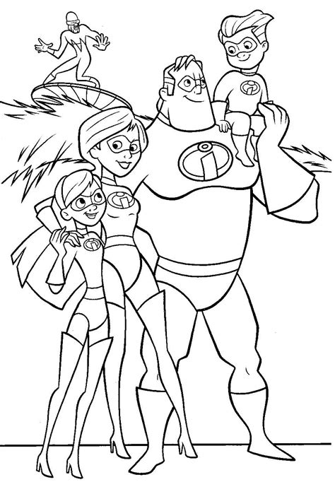 Coloring Pages Disney The Incredibles Coloring Pages Download