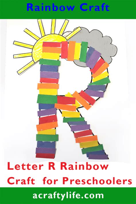 Easy Paper Letter R Rainbow Craft For Preschoolers To Make A Crafty Life