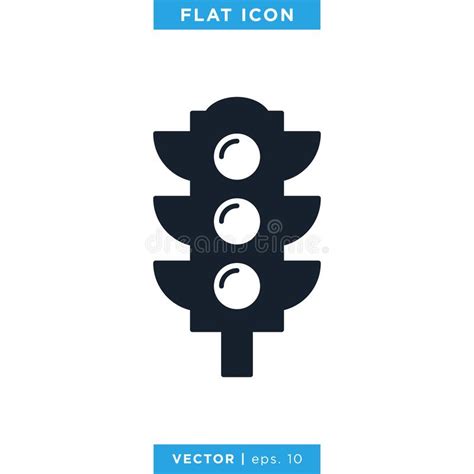 Traffic Light Icon Vector Design Template Stock Vector Illustration