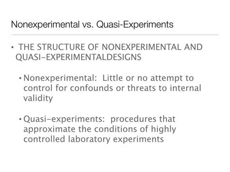 Experimental research design can be majorly used in physical sciences, social sciences, education, and psychology. Quasi Experimental Designs in Research Methods | Research ...
