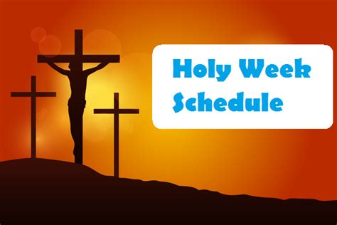 Holy Week 2023 Schedule Edudwar