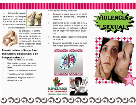 Desarrollo F Sico Y Salud B Triptico La Violencia Sexual Hot Sex Picture