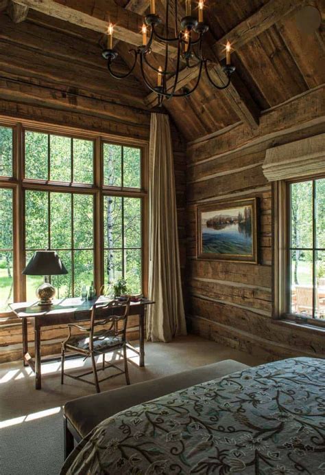 Gorgeous Log Cabin Style Home Interior Design38 Homishome