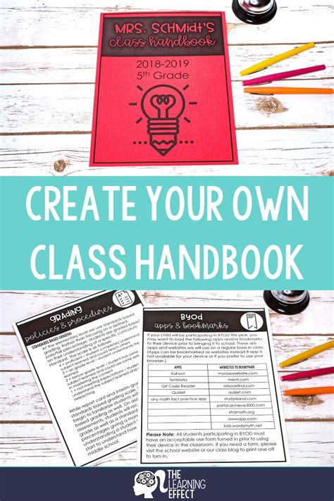 Create Your Own Classroom Handbook Editable Templates Printable And