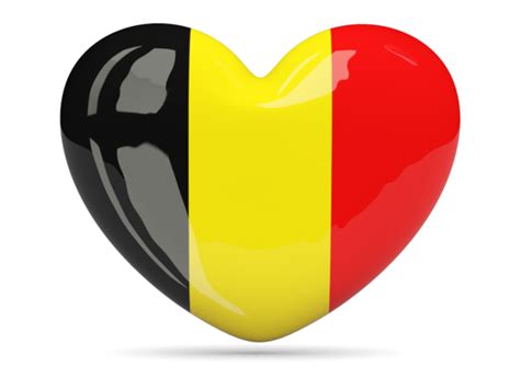 Heart Icon Illustration Of Flag Of Belgium