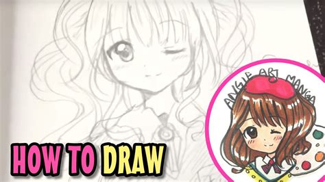 Drawing Anime Girl Real Time 💚💖 Youtube