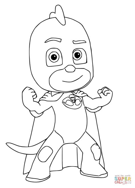 Pj Masks Coloring Pages Gecko Beautiful Pj Masks Coloring Page To Print