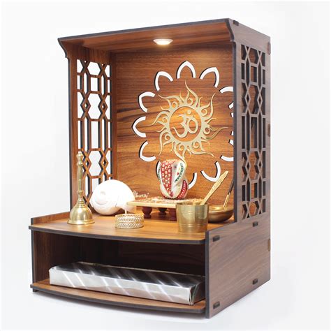 Buy Heartily Mangal Beautiful Wooden Pooja Stand For Home Mandir For