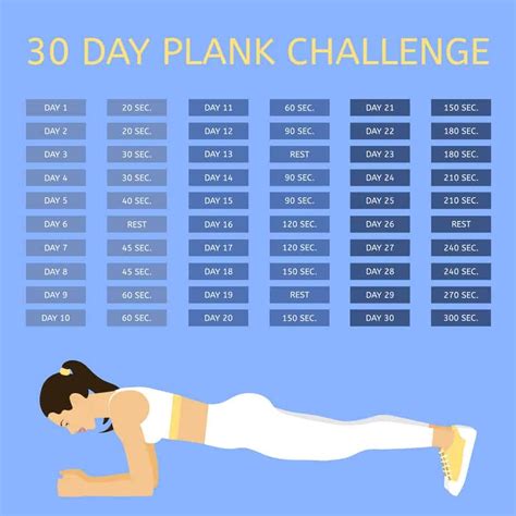 Day Plank Challenge Printable