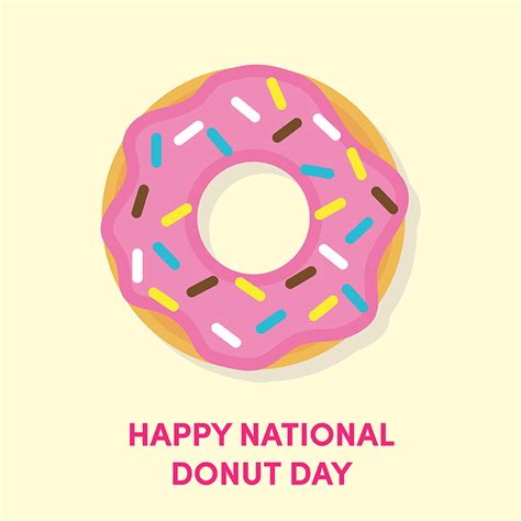 Download Free Happy National Donut Day Card Vector Design National