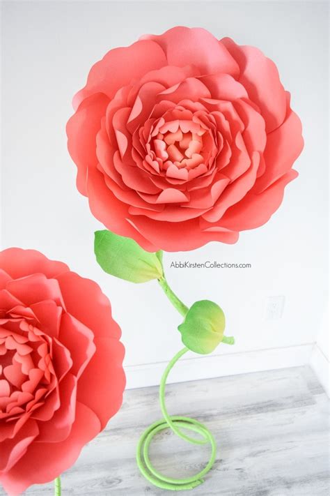 Free Standing Giant Paper Flower Stem Tutorial Abbi Kirsten Collections