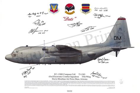 Ec 130h Compass Call Signed Print Squadron Prints
