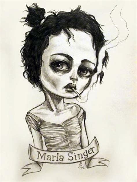 Drawing Of Marla Singer By Mai Singer Art Movie Posters Minimalist