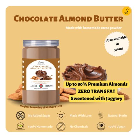 100 Natural Chocolate Almond Butter From Satvic Foods