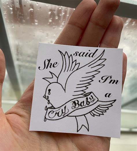 Lil Peep Cry Baby Sticker Lil Peep Lyrics Sticker Lil Peep Etsy