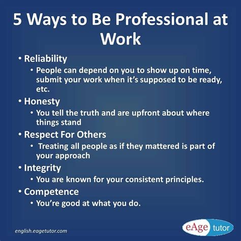 Eage Spoken English On Instagram “professionalism Refers To Your