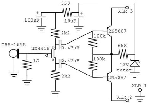 Schematic Diagram Condenser Microphone Circuit Diagram
