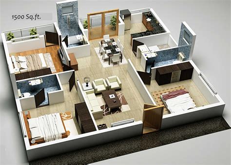 80 Captivating 1500 Sq Ft 3bhk House Plan Not To Be Missed