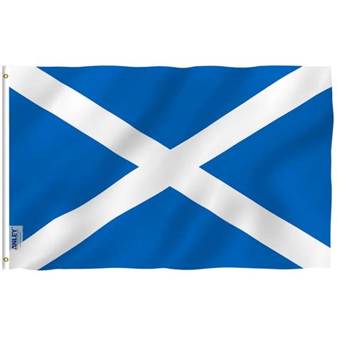 Light Blue Flag With White X