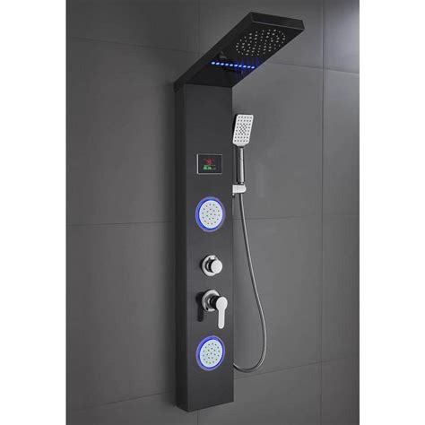 ELLO ALLO 51 In 2 Jet Adjustable Shower Tower Panel System With LED