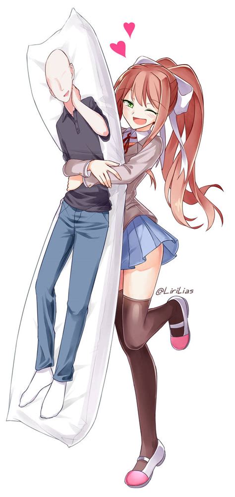 Monika With A Player Pillow By Lirilias On Deviantart