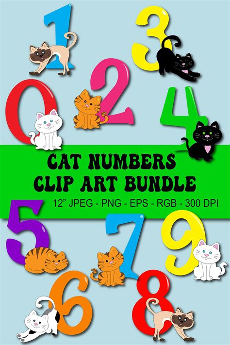 Cats Numbers Clip Art Bundle