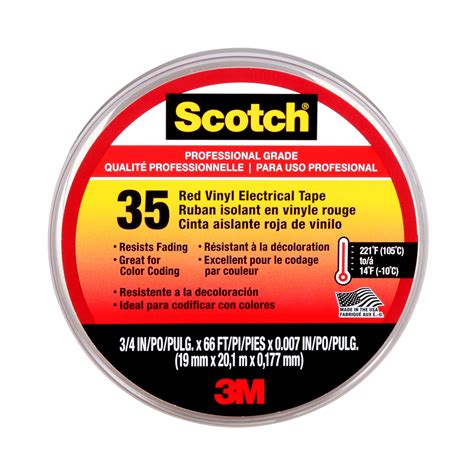 Buy 3m Scotch 35 Electrical Tape 10810 Dl 2w8 075 In X 66 Ft Red