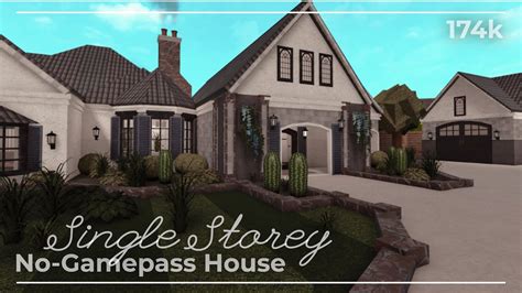 No Gamepass One Story House Bloxburg Youtube Best Home Design Ideas