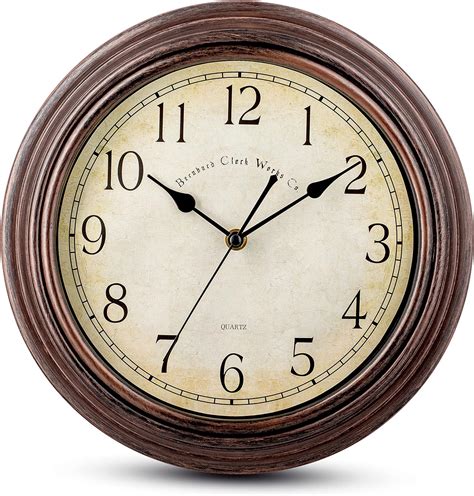 Bernhard Products Vintage Wall Clock Silent Non Ticking 12 Inch