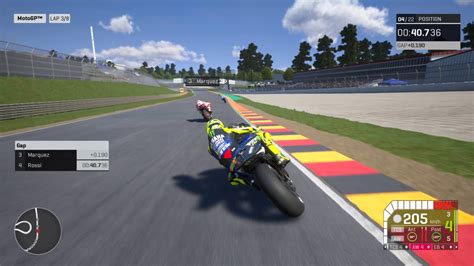 Motogp 19 Gameplay Rossi Sachsenring 120 Difficulty Setup Youtube